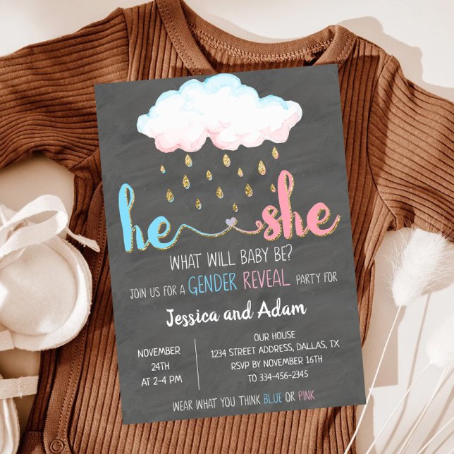 What Will Baby Be Gender Reveal Party Invitation (Creator Uploaded)