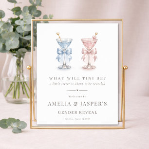 What Will Baby Be Gender Reveal Shower Welcome Poster