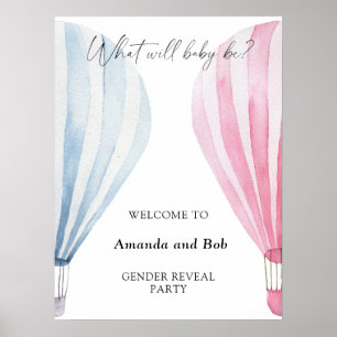 What will baby be gender reveal welcome poster