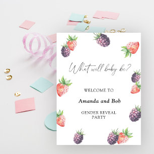 What will baby be gender reveal welcome poster