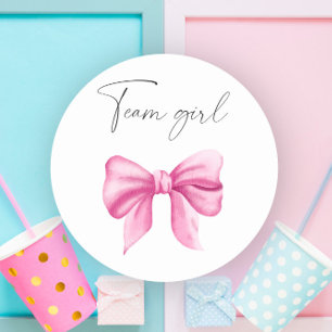 What will baby be team girl classic round sticker