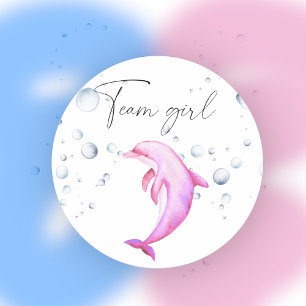 What will baby be team girl classic round sticker