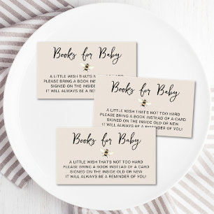 What Will Baby Bee Books For Baby Gender Reveal Enclosure Card