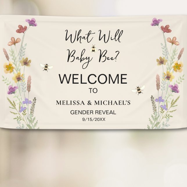 What Will Baby Bee Gender Reveal Banner (Creator Uploaded)