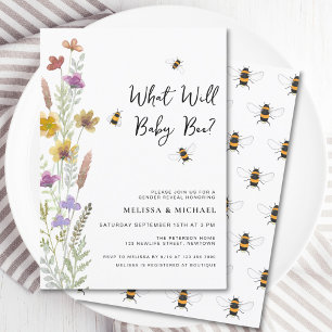 What will Baby Bee Gender Reveal Invitation