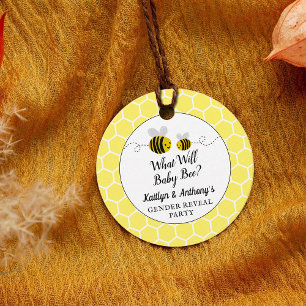 What Will Baby Bee? Gender Reveal Party Favour Tags