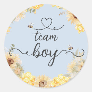 What will baby bee Gender Reveal Prediction Sign Classic Round Sticker