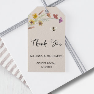 What Will Baby Bee Gender Reveal Thank You Gift Tags