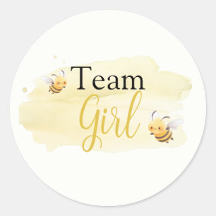 What Will Baby Bee Team Boy Classic Round Sticker
