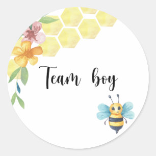 What will baby bee team boy classic round sticker