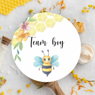 What will baby bee team boy  classic round sticker