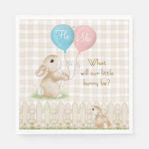 What Will Our Little Bunny Be? Gender Reveal Napkin