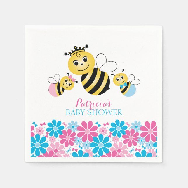 What Will The Honey Bee Baby Shower Napkins (Front)