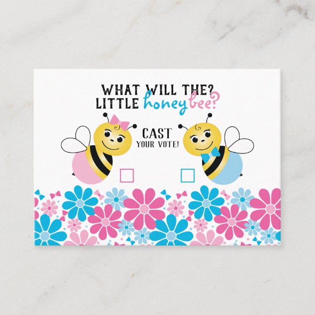 What Will The Little Honey Bee Voting Cards (Front)