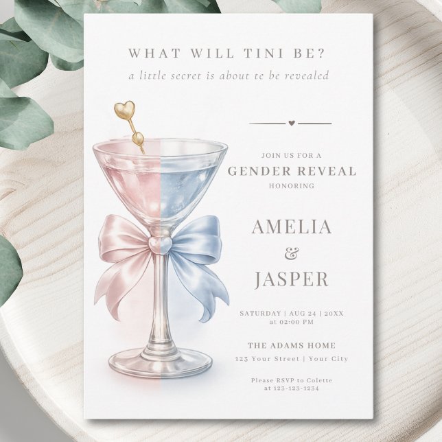What Will Tini Be Simple Gender Reveal Invitation (Creator Uploaded)