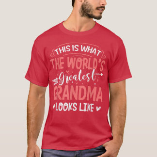 What World's Greatest Grandma Looks Like Mothers D T-Shirt