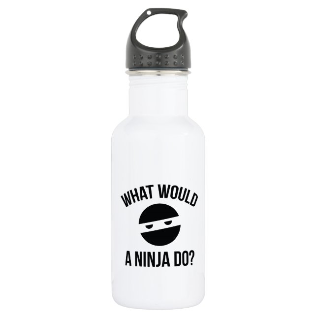 What Would A Ninja Do? 532 Ml Water Bottle (Front)