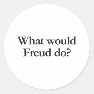 what would freud do classic round sticker