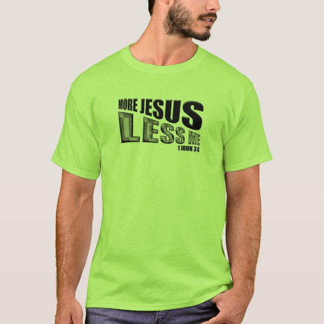 WHAT WOULD JESUS DO, 1 JOHN 4:17, 3:6 T-Shirt (Front)