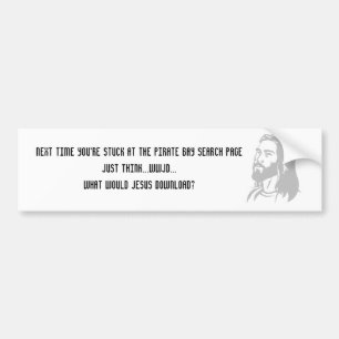 What would jesus download bumper sticker