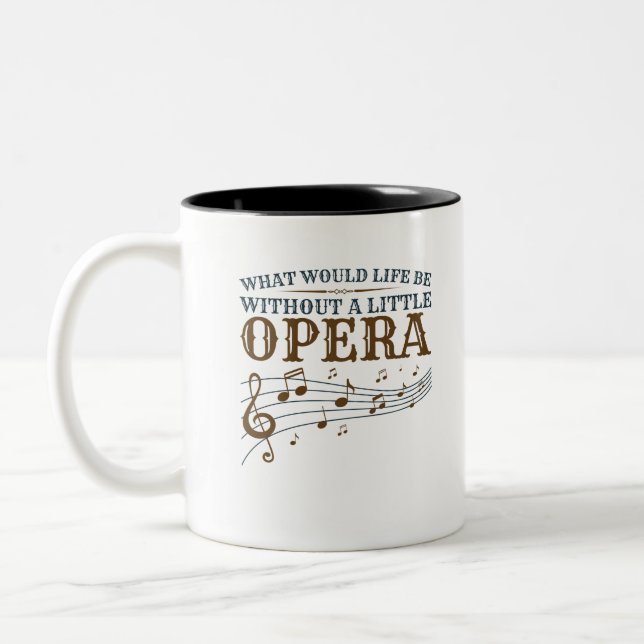 What Would Life Be Without A Little Opera Two-Tone Coffee Mug (Left)