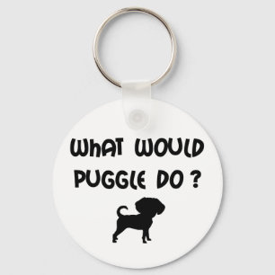 What Would Puggle Do? Key Ring