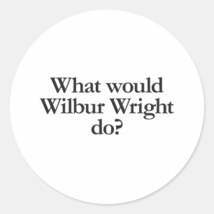 what would wilbur wright do classic round sticker