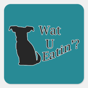 What You Eating Dog Square Sticker