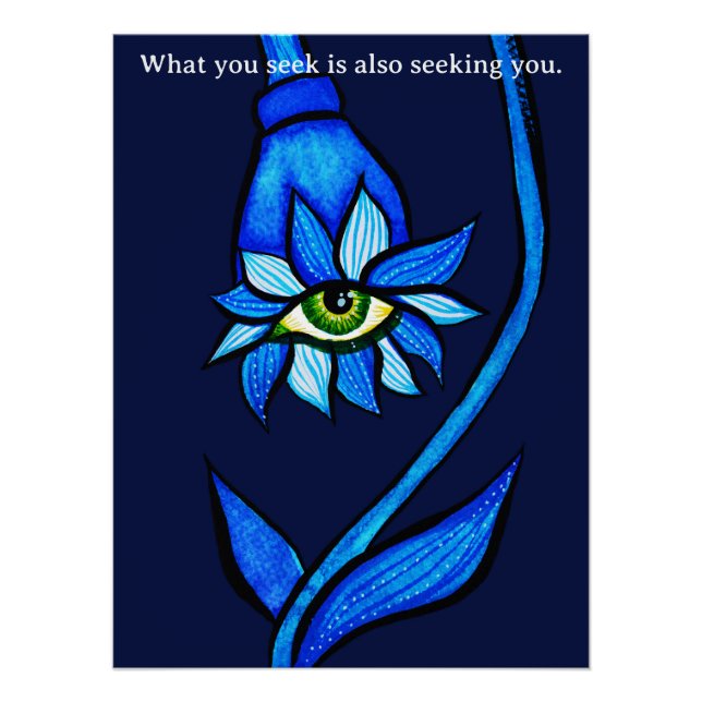 What You Seek Gothic Eye Flower Dark Academia Poster (Front)