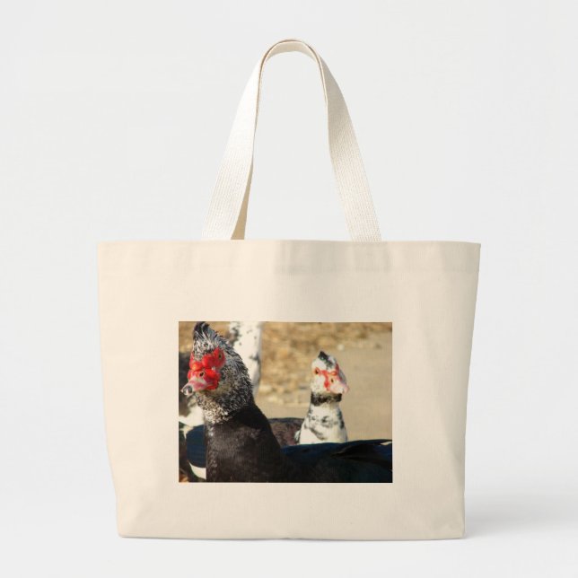 "Whatcha Doing?" Large Tote Bag (Front)