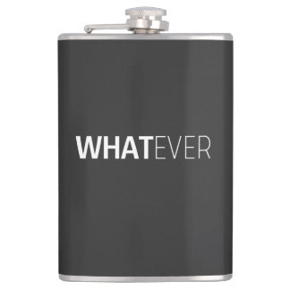 'WHATEVER' BLACK HIP FLASK