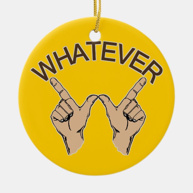 Whatever... Ceramic Tree Decoration (Front)