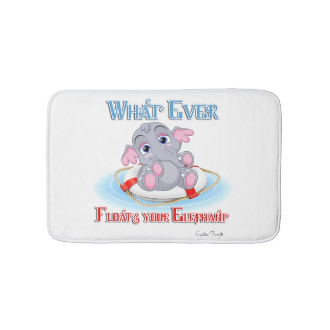 Whatever Floats Your Baby Elephant Bath Mat (Front)