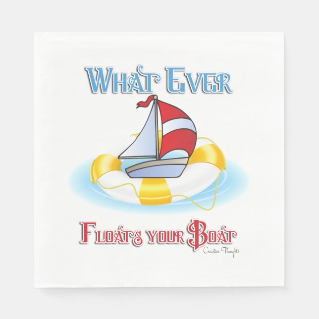 Whatever Floats Your Boat Napkin (Front)