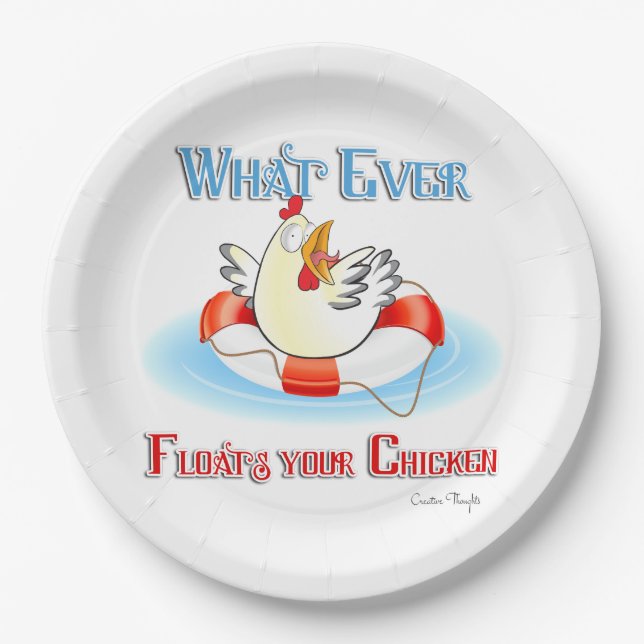 Whatever Floats Your Chicken 2 Paper Plate (Front)