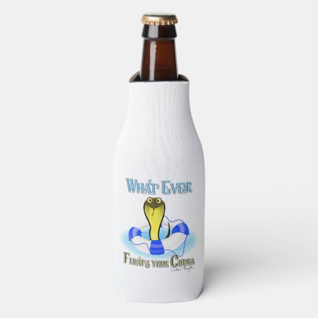 Whatever Floats Your Cobra Bottle Cooler (Bottle Front)