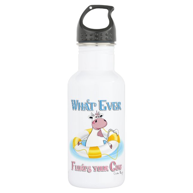Whatever Floats Your Cow 2 532 Ml Water Bottle (Front)