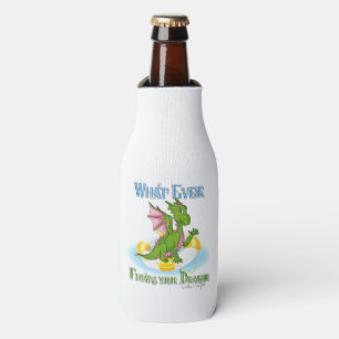 Whatever Floats Your Dragon Cute Bottle Cooler