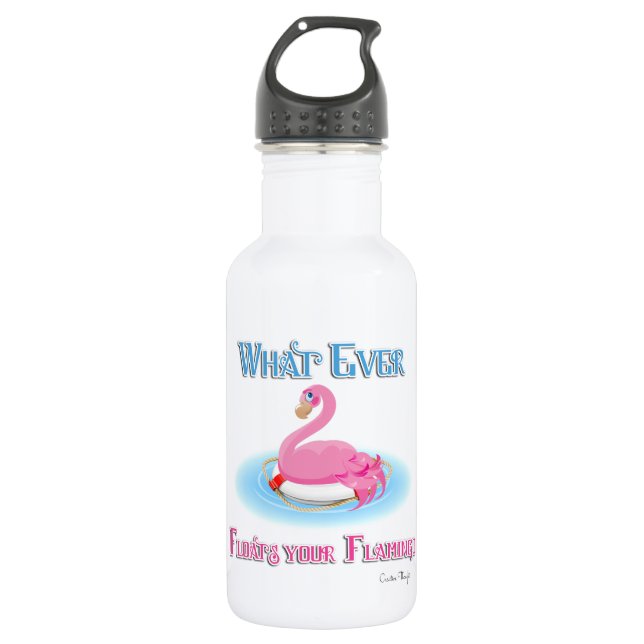 Whatever Floats Your Flamingo 2 532 Ml Water Bottle (Front)