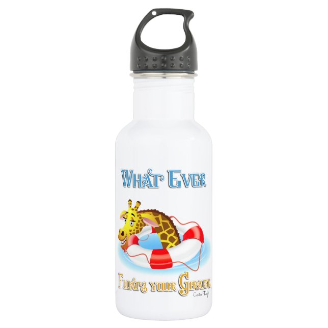 Whatever Floats Your Giraffe 2 532 Ml Water Bottle (Front)