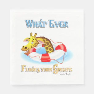 Whatever Floats Your Giraffe 2 Napkin