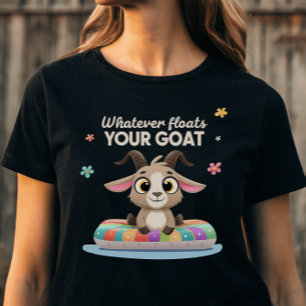 Whatever Floats Your Goat Farming Pun Tri-Blend Shirt