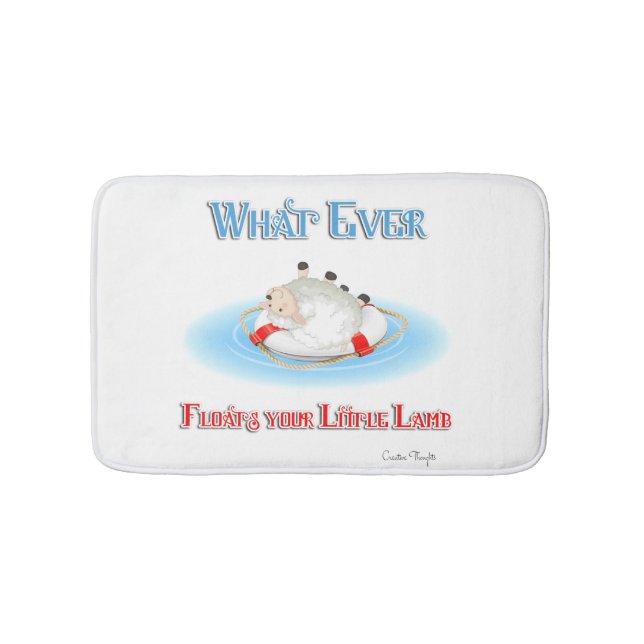 Whatever Floats Your Little Lamb Bath Mat (Front)