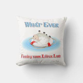 Whatever Floats Your Little Lamb Cushion