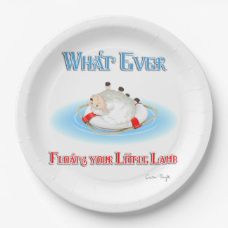 Whatever Floats Your Little Lamb Paper Plate