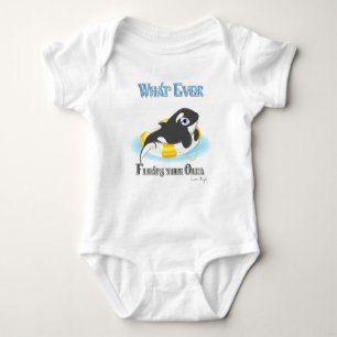 Whatever Floats Your Orca Whale Baby Bodysuit