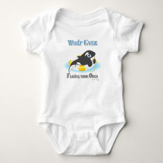 Whatever Floats Your Orca Whale Baby Bodysuit