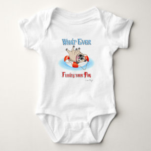 Whatever Floats Your Pug Baby Bodysuit