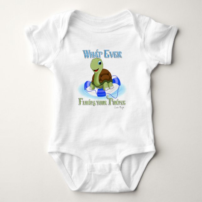 Whatever Floats Your Turtle 2 Baby Bodysuit (Front)