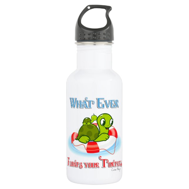 Whatever Floats Your Turtles 2 532 Ml Water Bottle (Front)